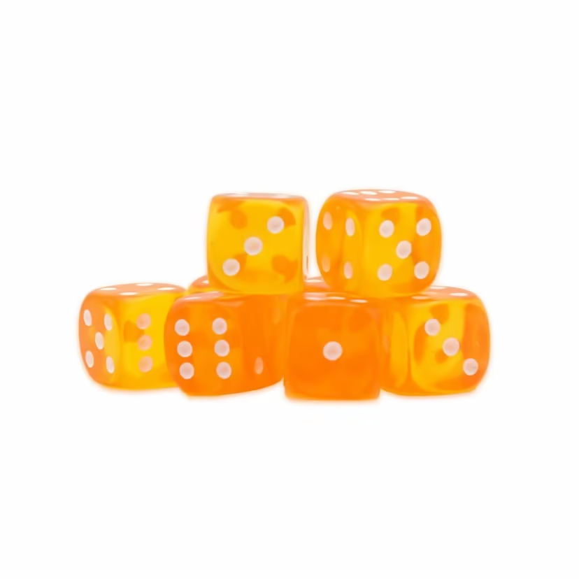 Warlord Games Amber D6 Dice