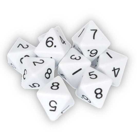 FireFight Dice Set D8 (27) (20 white, 5 black, 2 red dice)