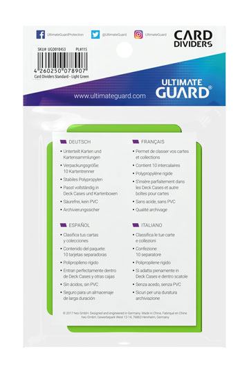 Ultimate Guard Card Dividers Standard Size Light Green