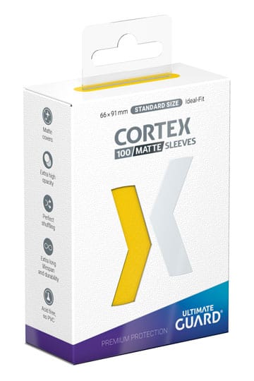 Ultimate Guard Cortex Sleeves Standard Size Matte Yellow (100)