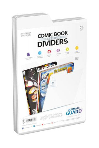 Ultimate Guard Comic Book Dividers (25) - White