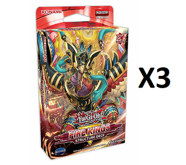 3x Yu-Gi-Oh! - Fire Kings Structure Deck Revamped