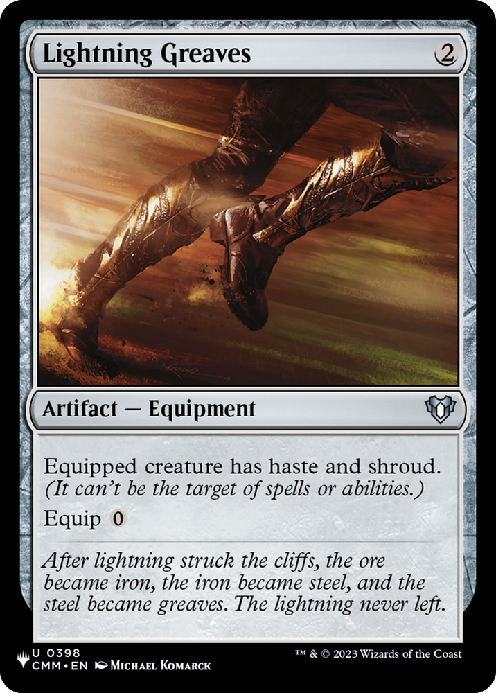 Lightning Greaves (CMM) [The List]