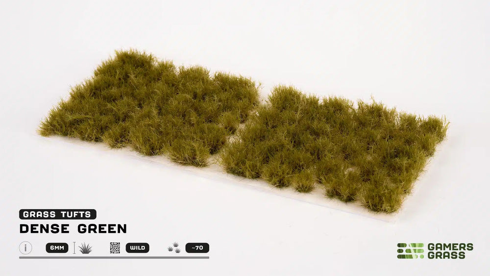 Dense Green 6mm Wild Tufts - Gamers Grass