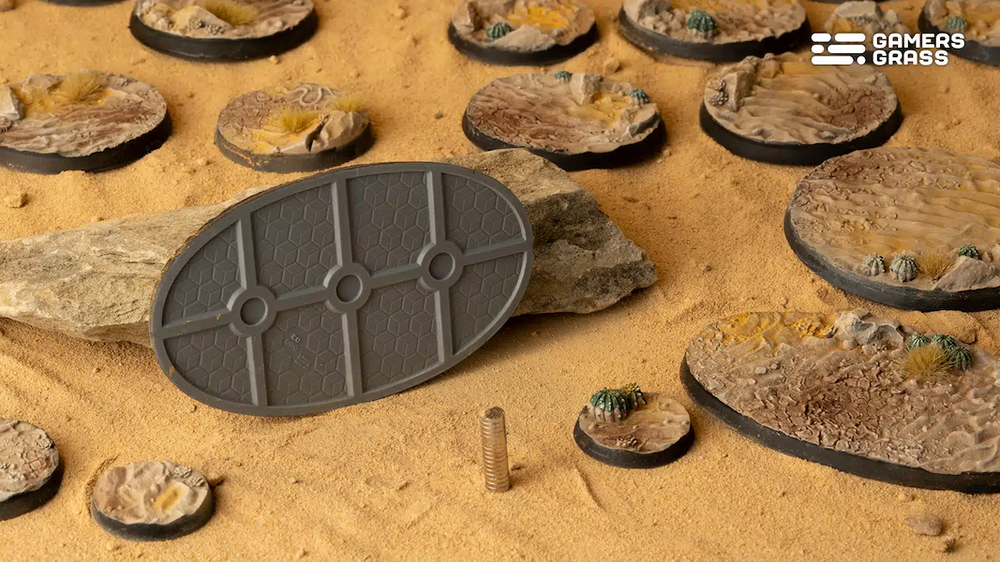 Deserts of Maahl Bases, Oval 90mm (x2) - Gamers Grass