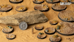 Deserts of Maahl Bases, Round 25mm (x10) - Gamers Grass