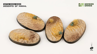 Deserts of Maahl Bases, Oval 60mm (x4) - Gamers Grass