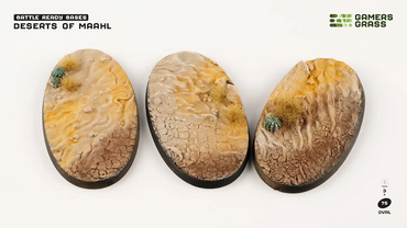 Deserts of Maahl Bases, Oval 75mm (x3) - Gamers Grass