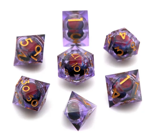 Dragon Rolling Eyes Dice Set Light Purple