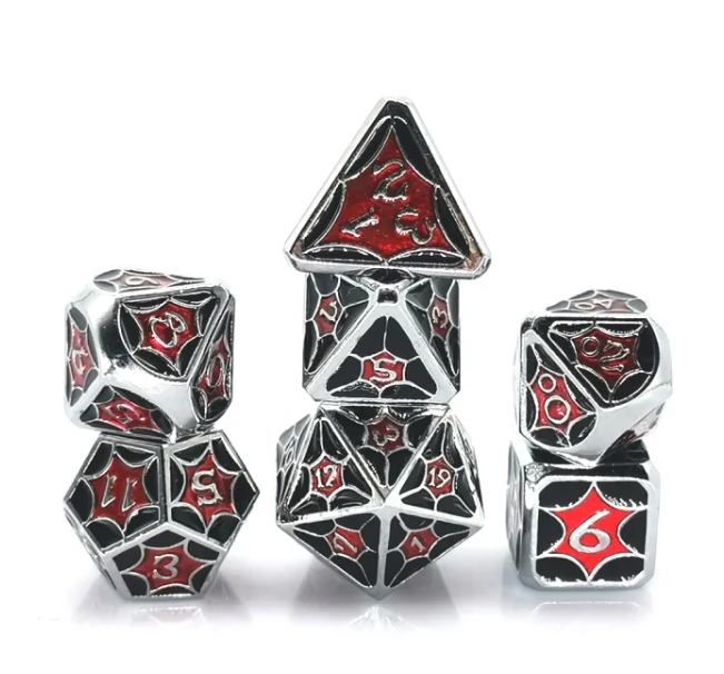 Spider Metal Dice Set