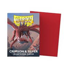 Dragon Shield – Standard size – Dual Matte – Crimson/Silver (100)