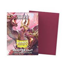 Dragon Shield – Standard size – Dual Matte Art Sleeves – Red Gold (100)