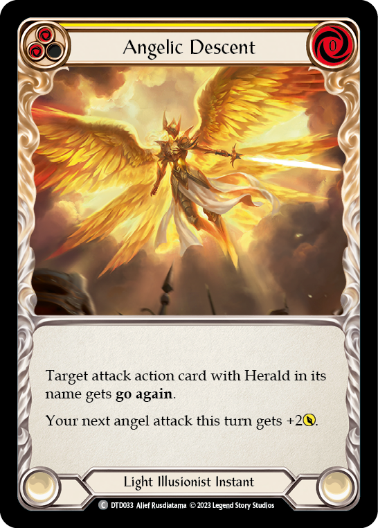 Angelic Descent (Yellow) [DTD033] (Dusk Till Dawn)  Rainbow Foil