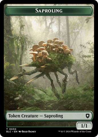 Hamster // Saproling Double-Sided Token [Bloomburrow Commander Tokens]