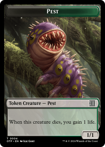 Mercenary // Pest Double-Sided Token [Outlaws of Thunder Junction Tokens]