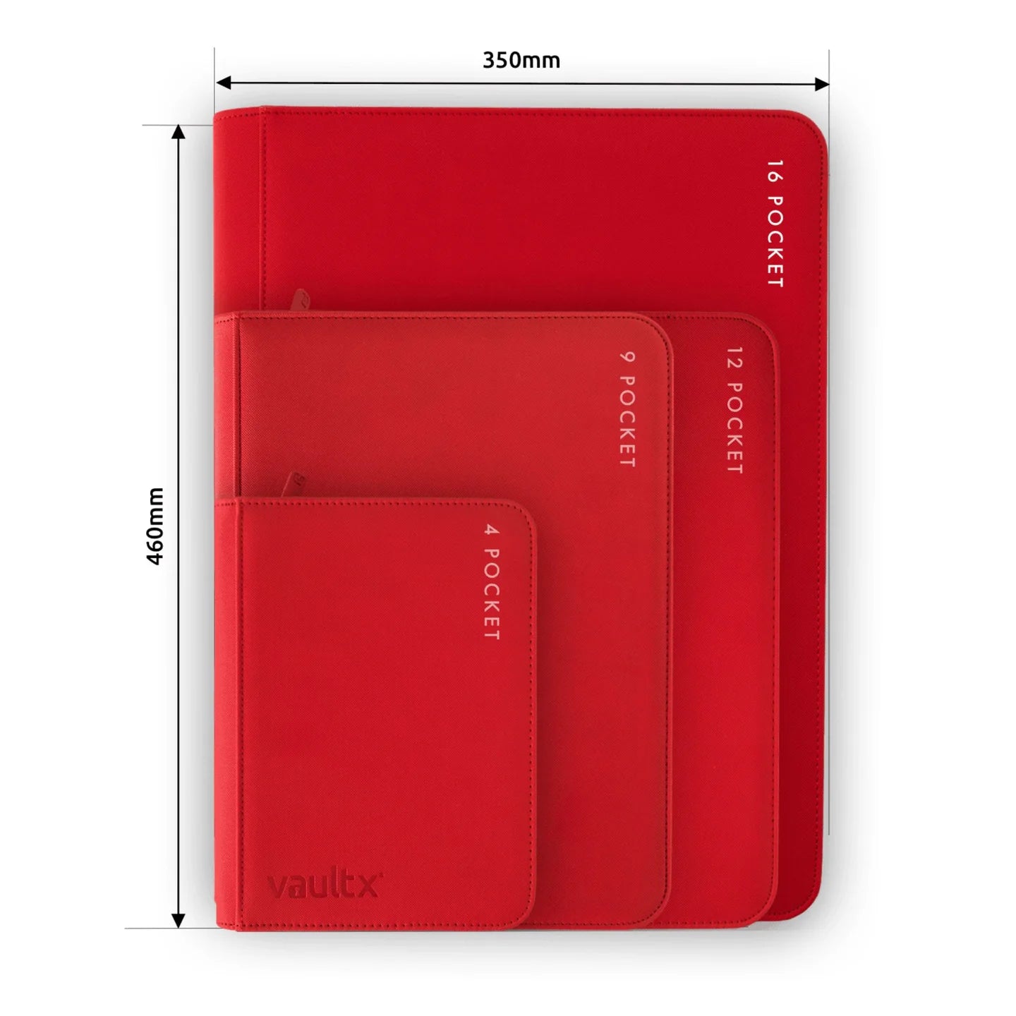 Vault X 16-Pocket eXo-Tec® Zip Binder XXL Fire Red