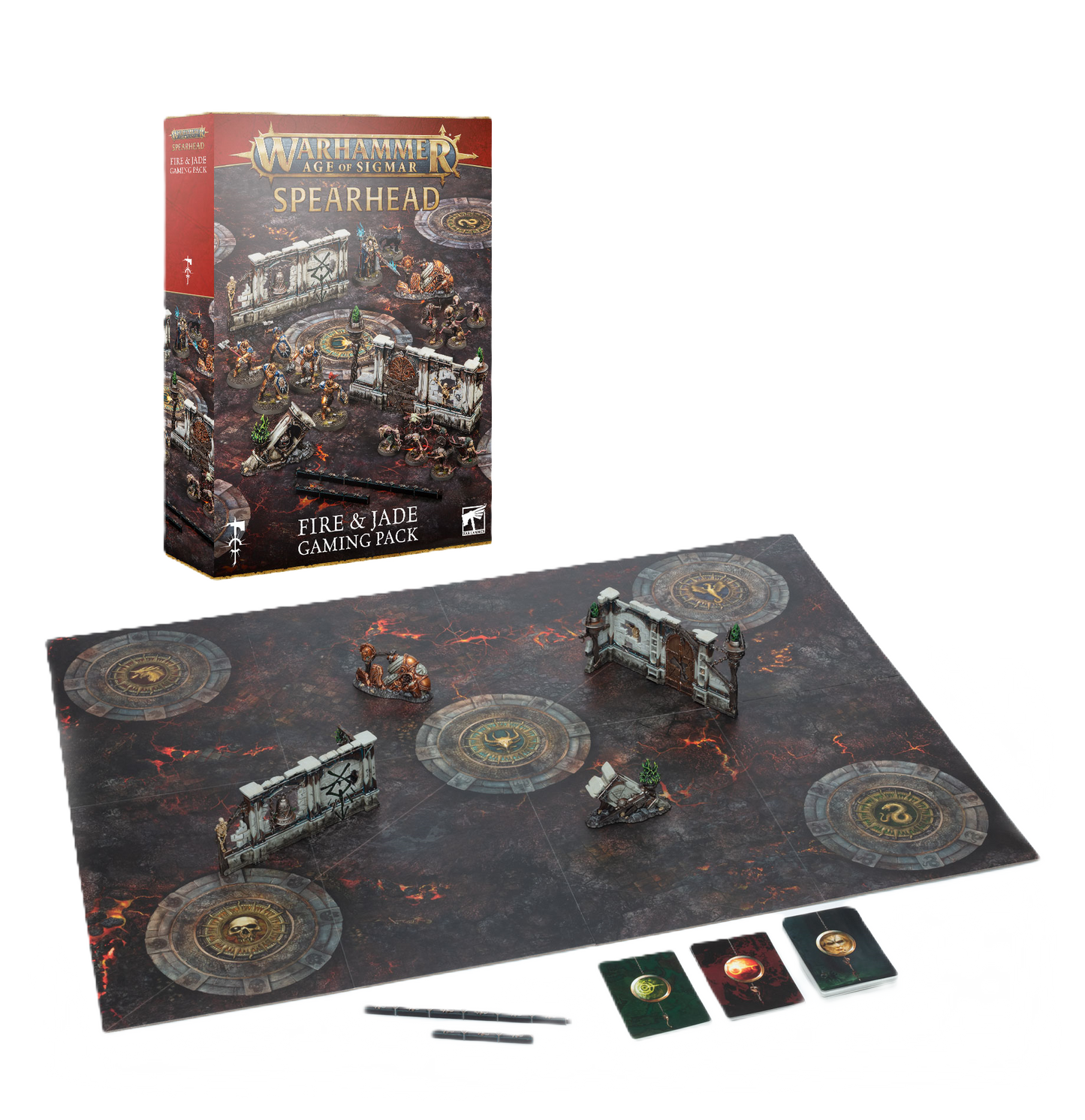 AGE OF SIGMAR: FIRE & JADE GAMING PACK (EL)