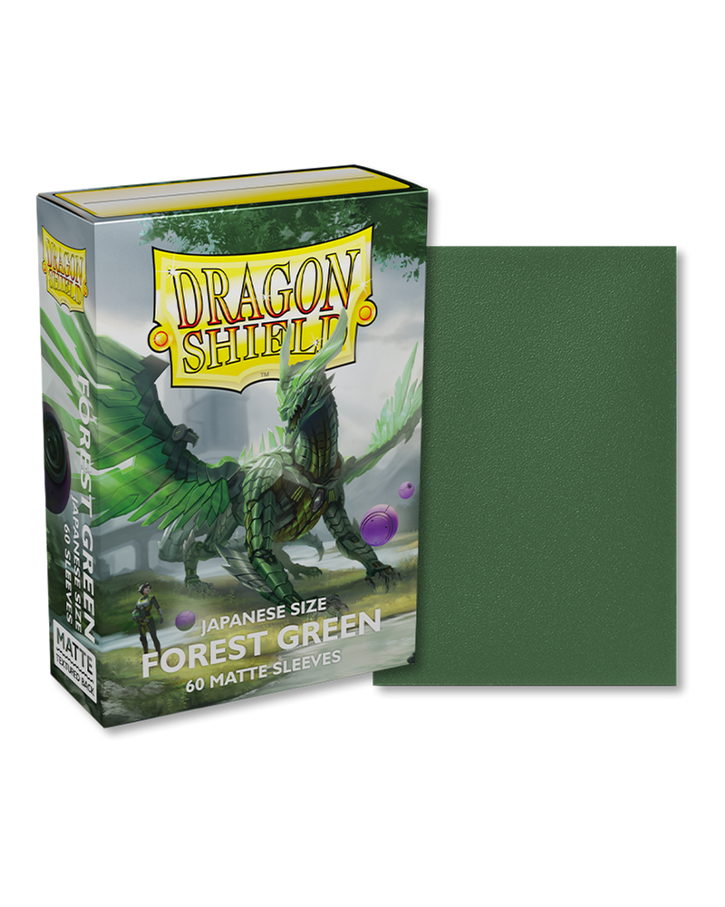 Dragon Shield Japanese Size Matte Sleeves - Forest Green
