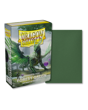 Dragon Shield Japanese Size Matte Sleeves - Forest Green