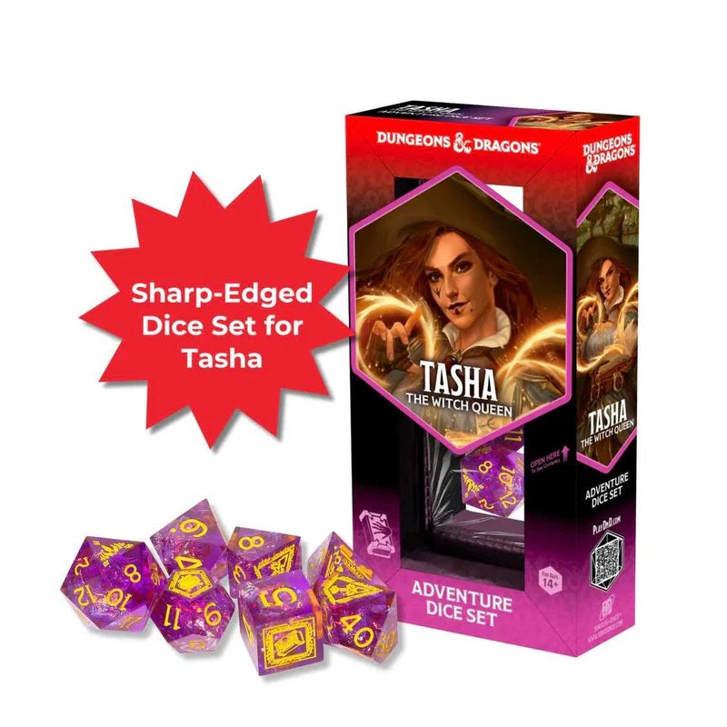 Dungeons & Dragons Adventure Dice Set - Tasha the Witch Queen – Sharp-Edged Dice Set - Sirius Dice