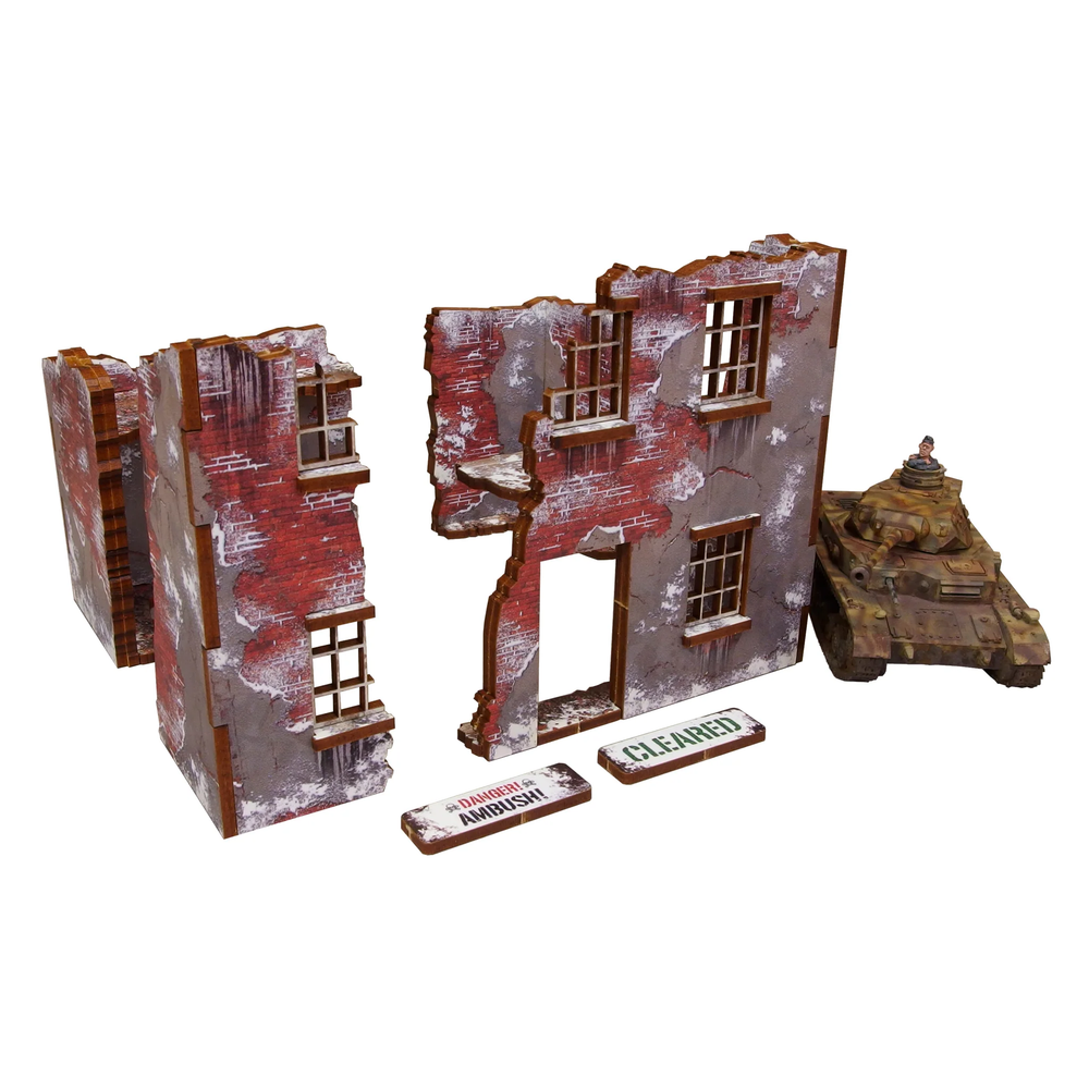 Pre-Painted WW2 Winter Ruin 2