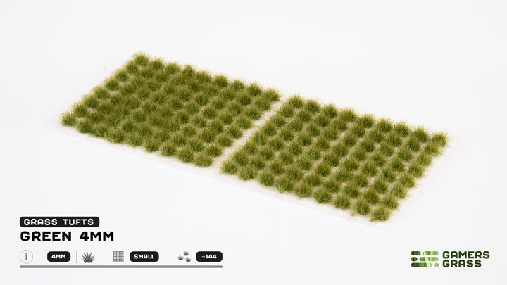 Green 4mm Small Tufts - Gamers Grass