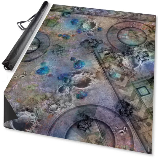 Terrain Crate: 44" x 60" Grim Battlefield Neoprene Battle Mat + Carry Bag