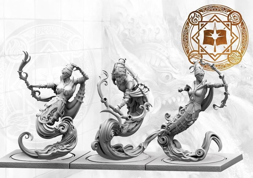 Sorcerer Kings: Windborn Djinn with Bows - Conquest