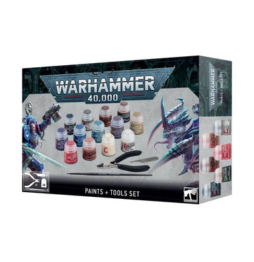WARHAMMER 40K PAINTS AND TOOLS SET