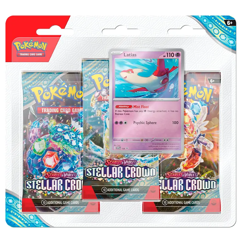 Pokemon - Scarlet & Violet - Stellar Crown - 3 Pack Blister - Latias