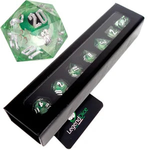 Liquid Core Dice in Case - Eye Green