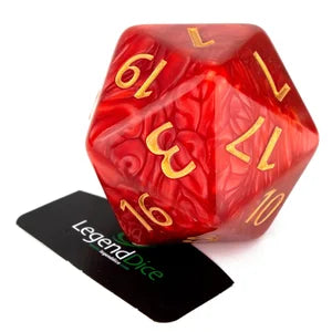 Poly Dice - D20 55mm - Pearl Red