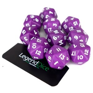 Legend Dice - Poly Dice - D20 Opaque - Purple x10