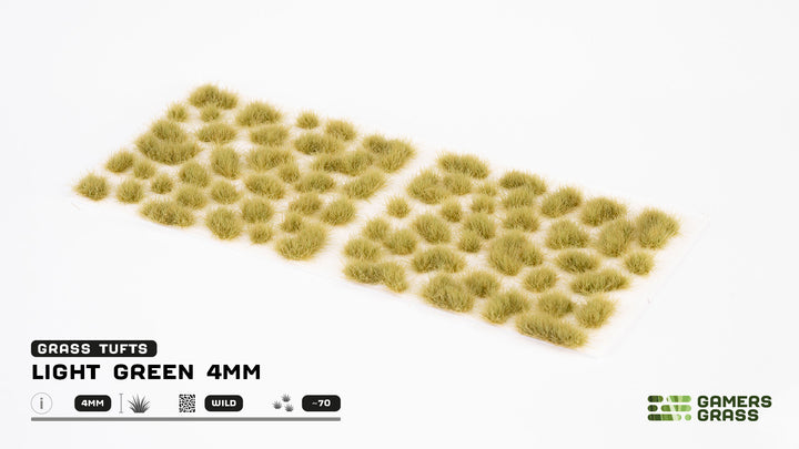Light Green 4mm Wild Tufts - Gamers Grass