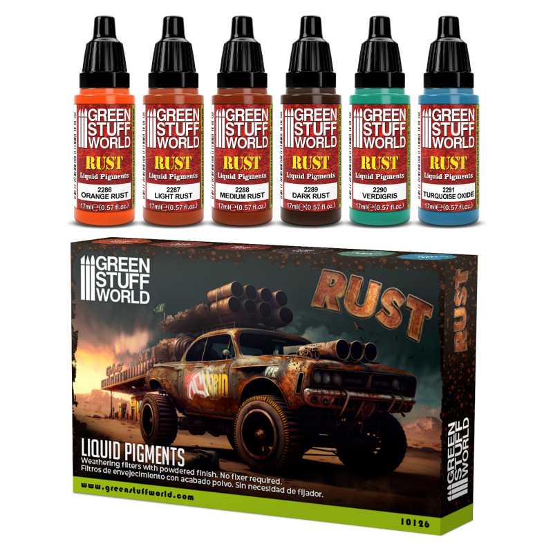 Green Stuff World Liquid Pigments Set - Rust