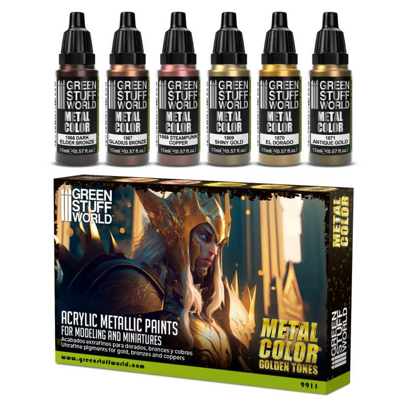 Green Stuff World: Paint Set - Gold Metallic