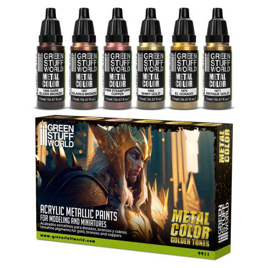 Green Stuff World: Paint Set - Gold Metallic
