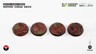 Nomad Crew Deck Bases, Round 40mm (x4) - Gamers Grass