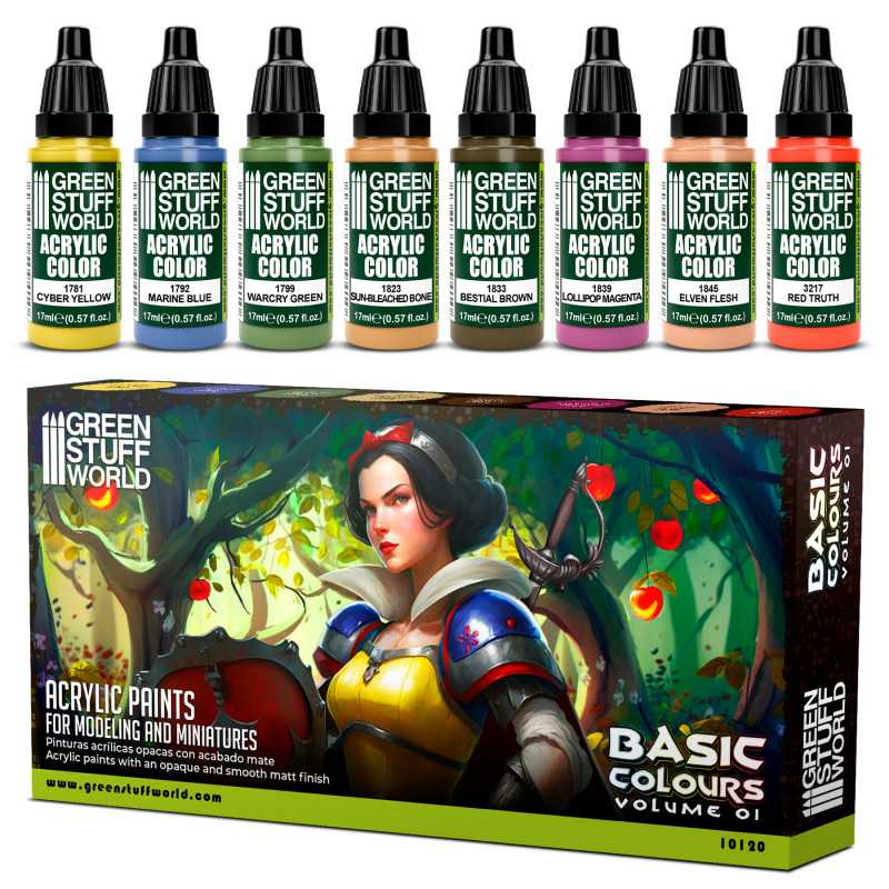 Green Stuff World Paint Set - Basics 01