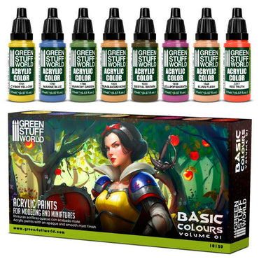 Green Stuff World Paint Set - Basics 01