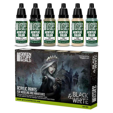 Green Stuff World Paint Set - Black and White