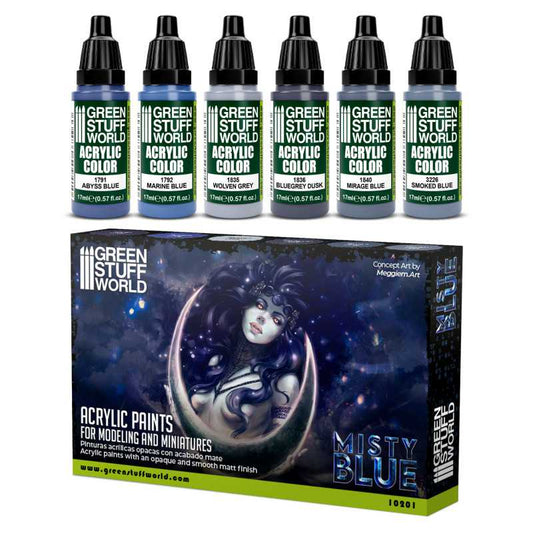 Green Stuff World Paint Set - Misted Blue