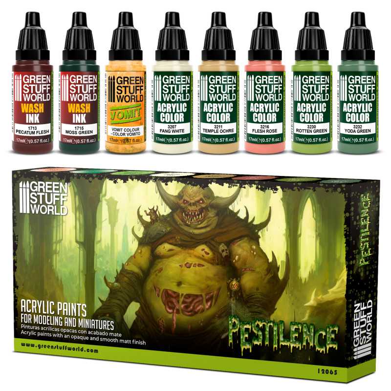 Green Stuff World Paint Set - Pestilence