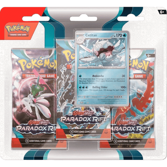 Pokemon TCG: Scarlet & Violet 4 - Paradox Rift Premium 3-Pack Blister - Cetitan