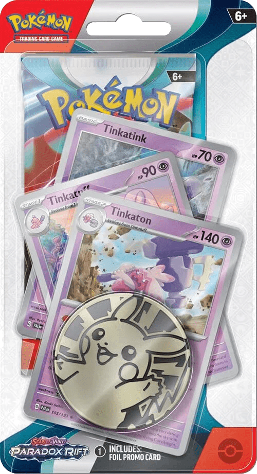 Pokemon TCG: Scarlet & Violet 4 - Paradox Rift Premium Checklane Blister Pack - Tinkaton