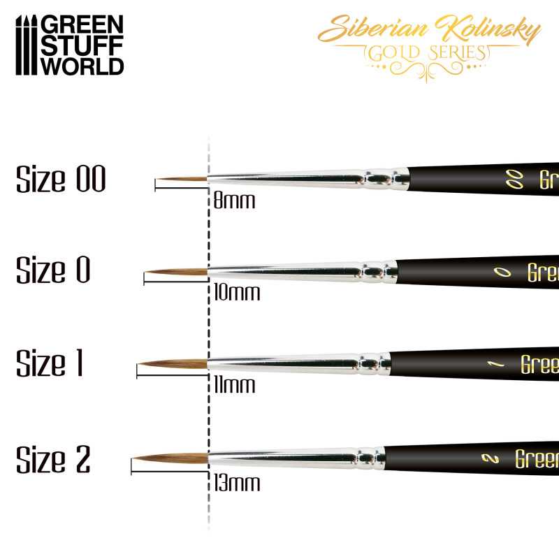 Green Stuff World Premium Paint Brushes - GOLD SERIES