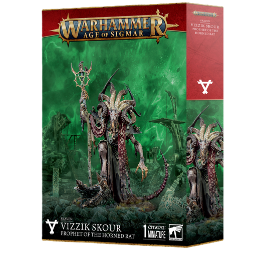 SKAVEN: VIZZIK SKOUR PROPHET HORNED RAT