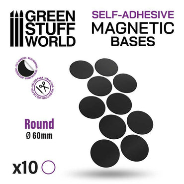 Green Stuff World Round Magnetic Sheet SELF-ADHESIVE - 60mm