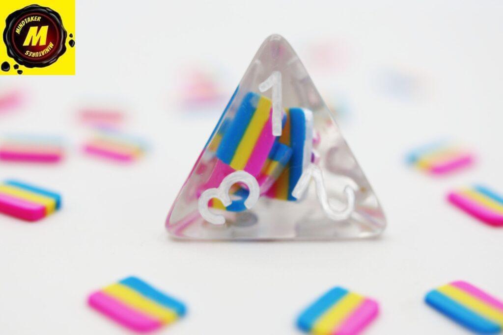 Pansexual Flag RPG Dice Set