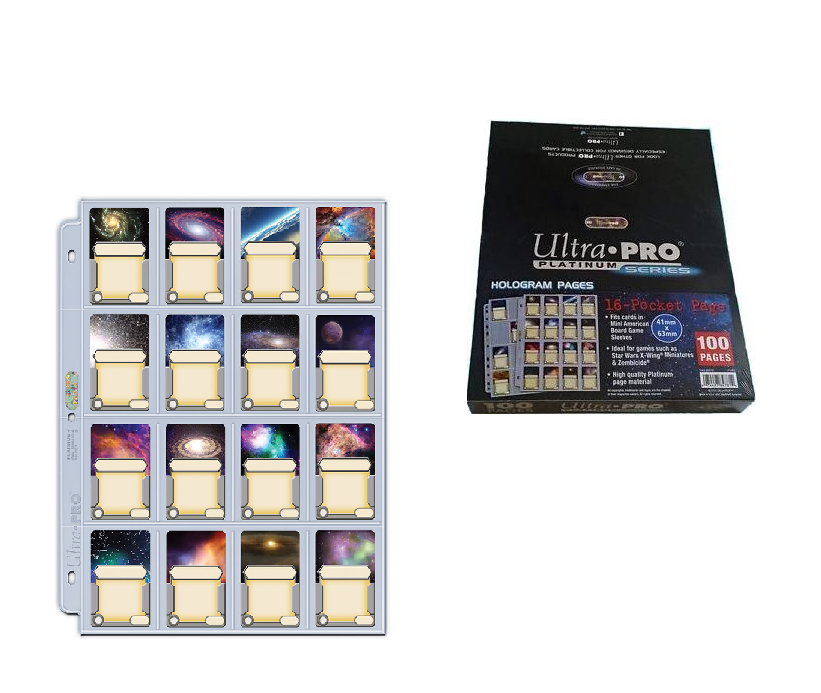 100 x 16-Pocket Platinum Page with 41 mm x 63 mm Pocket